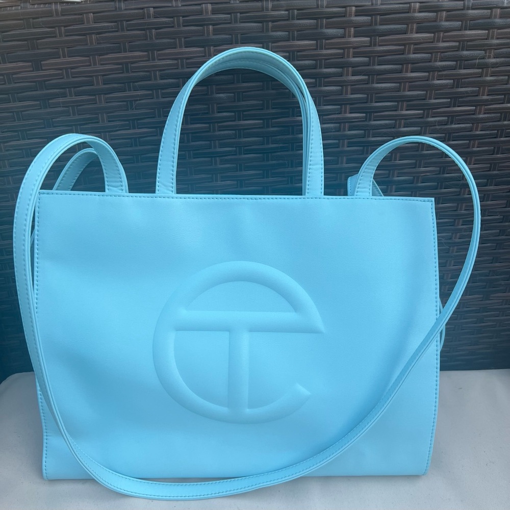 Telfar Medium Shopping Bag in Pool Blue
